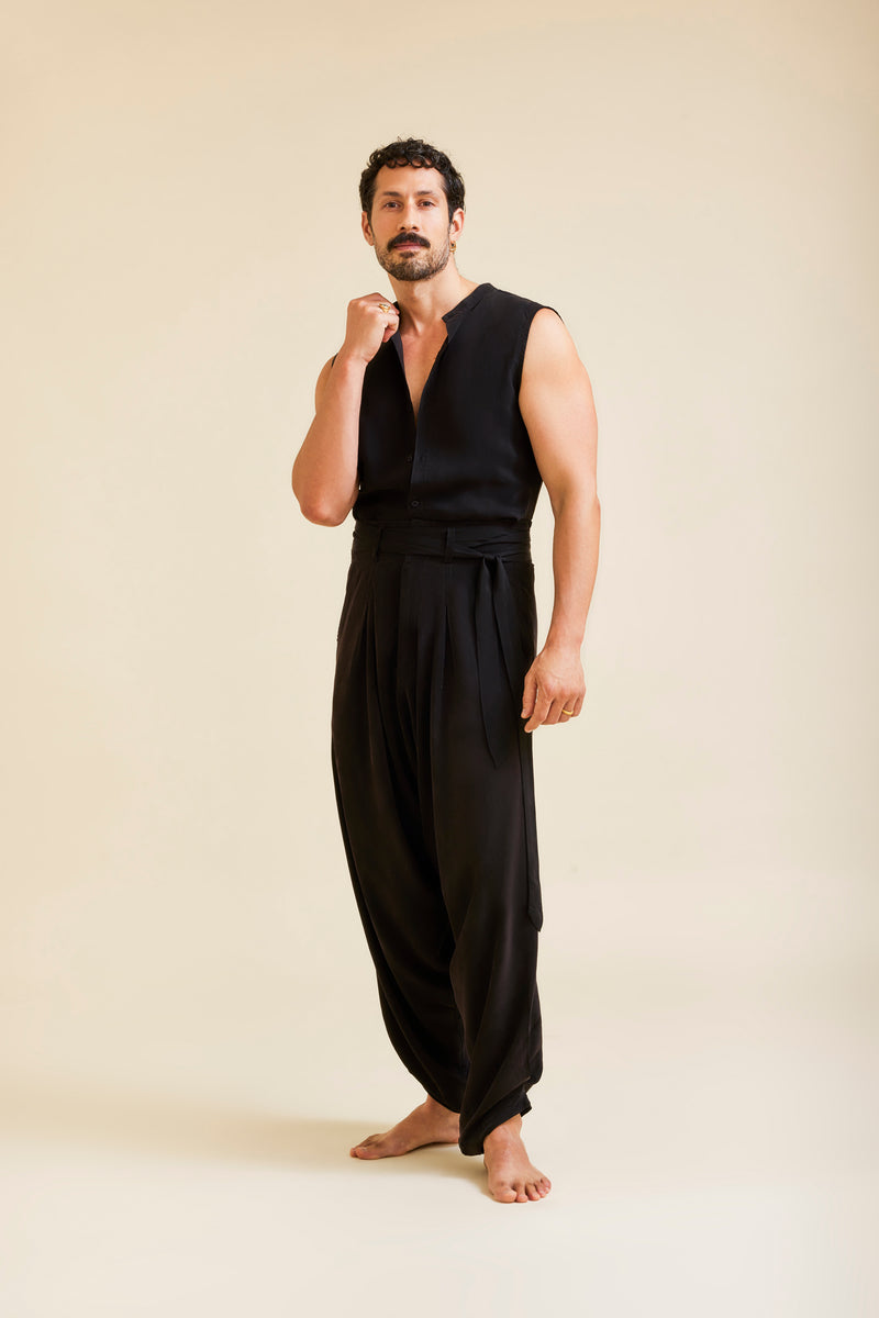 Luca Pant - Cupro Black – Future Ancient