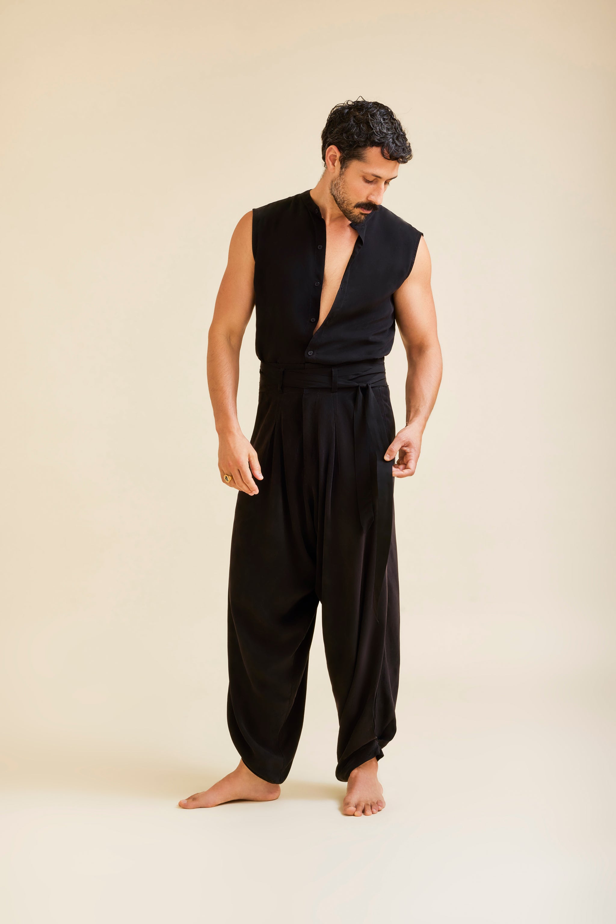 Luca Pant - Cupro Black – Future Ancient